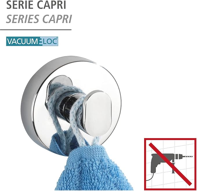 Skanto | Vacuum-Loc Veggkroker Duo Capri – Borløs & Sterk Veggmontering for Bad & Kjøkken