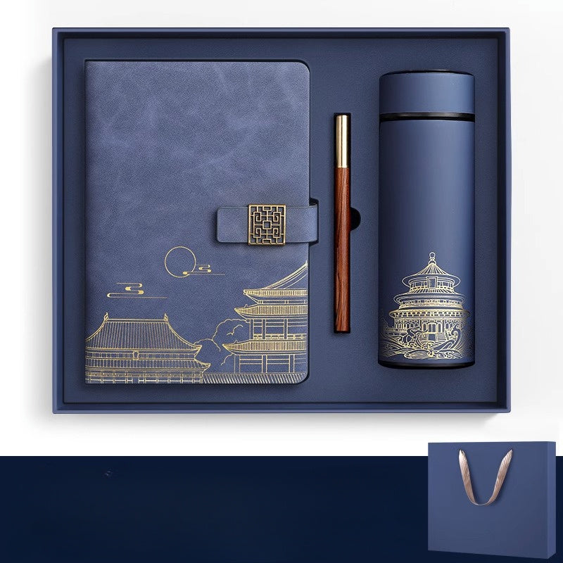Imperia Luxe Gave-set – Notatbok, Termosflaske og Penn i Gaveboks | Skanto