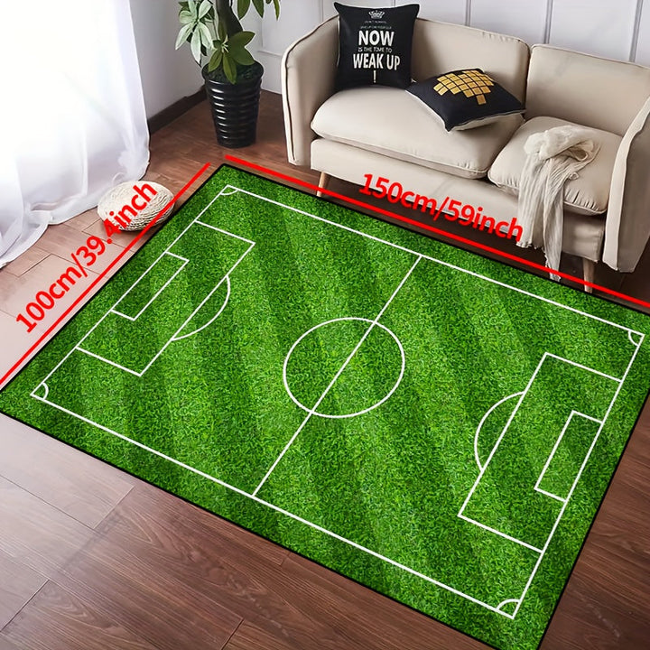 Skanto | SoccerPlay | Antiskli Vaskbar Teppe for Stue & Soverom