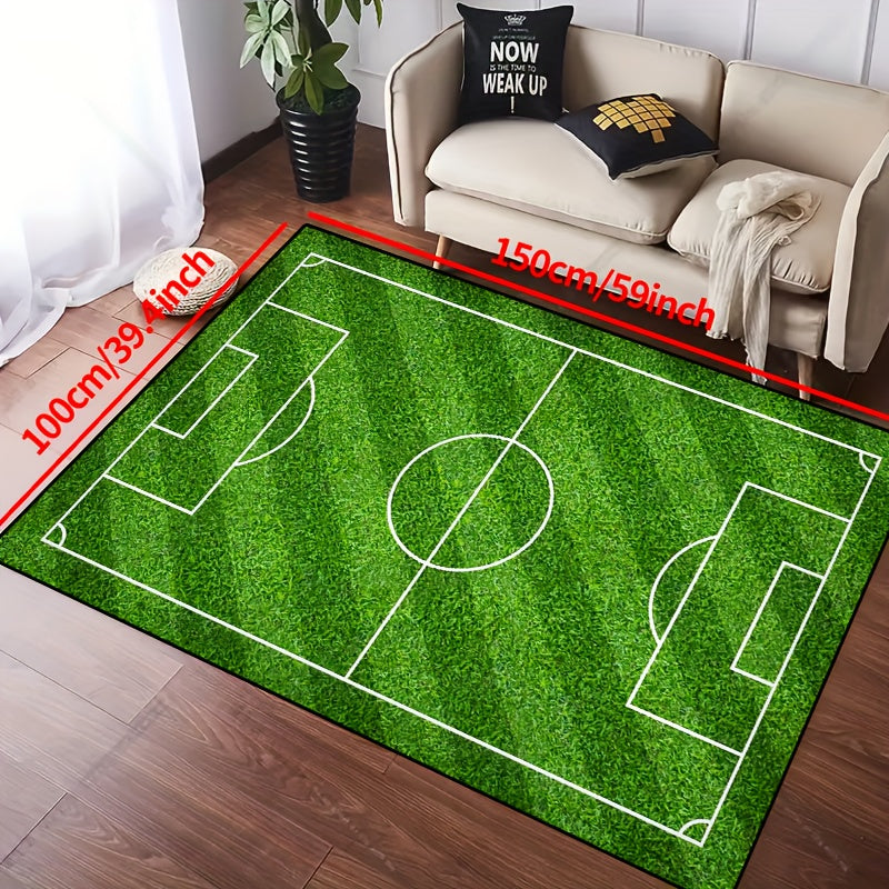 Skanto | SoccerPlay | Antiskli Vaskbar Teppe for Stue & Soverom