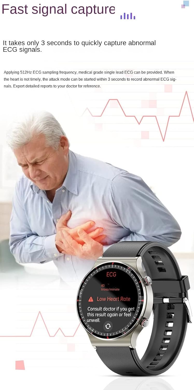 Skanto | CardioSense – Medisinsk ECG Smartwatch med Osram-sensor og 24/7 helsesporing