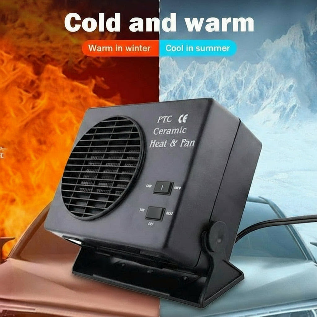 12V Keramischer Autoheizlüfter | 150W-300W | Tragbarer Scheibenenteiser mit automatischem Thermostat