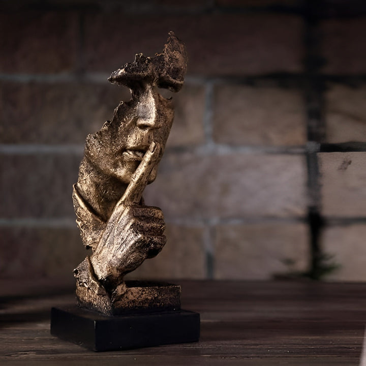 Abstrakt tenkerskulptur – moderne art deco-figur laget av harpiks | Ideell for stue og kontor