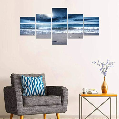 5 stk Osean Fullmåne Kunstverk Lerretsmaleri | Skanto