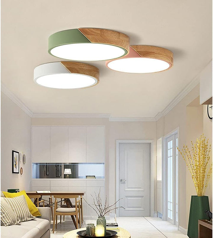 Skanto | LED Taklampe med Treakent Ramme