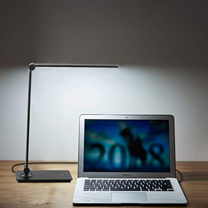 LED-blinkende lampe, kontrollerbar blinkende lampe med 3 lysarmaturer, dimbar kontorlampe med justerbar arm, sammenleggbar blinkende tavlelampe for selvstendig skrivetavle