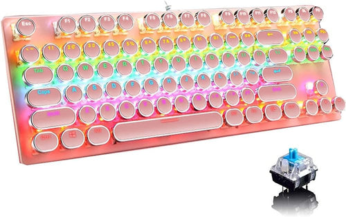 Skanto | 87-Tast Mekanisk Gaming Tastatur RGB Bakgrunnsbelyst Blå Bryter