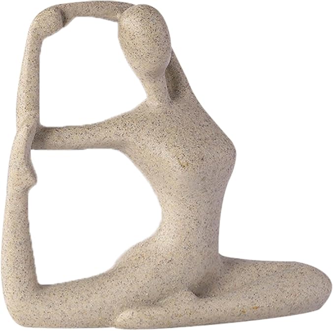 Skanto | ZenJoy Kvinnelig i Yoga Statue – Moderne Innendørs Dekorasjon Laget av Harpiks