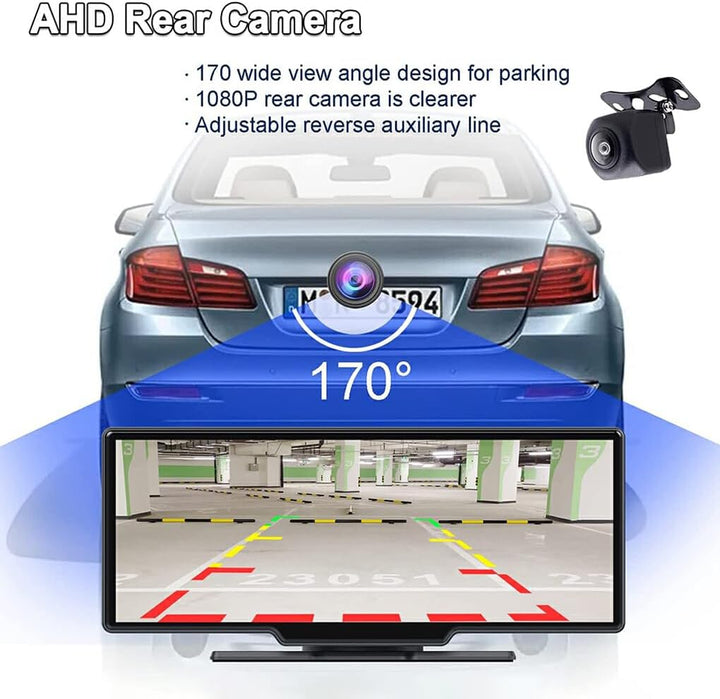 Skanto | CarVision Pro – Smart Bilskjerm med Apple CarPlay, Android Auto & Dashkamera
