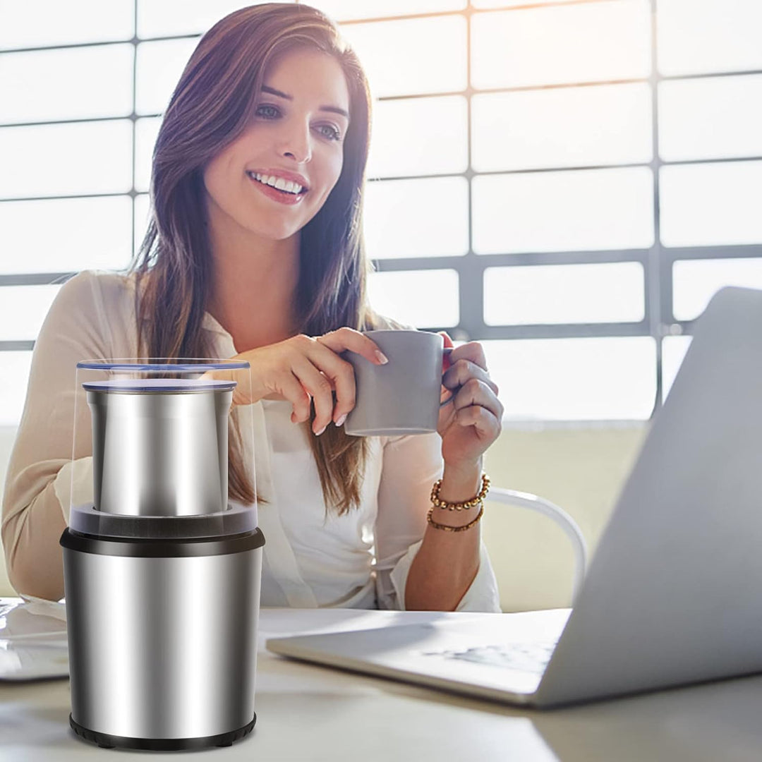 Skanto | Elektrisk kaffekverner og krydderkverner med avtagbar kopp – BrewMate