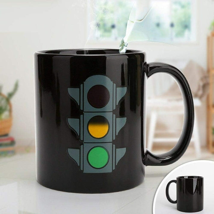 Trafikklys Magisk Varmefølsom Fargeforandrende Keramisk Kaffekopp | Skanto