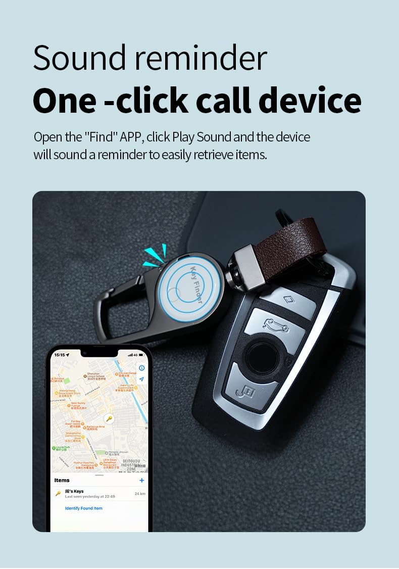 Skanto | Smart Anti-Lost Locator Nøkkelring – Sanntidssporing med Finn min – Zeyora