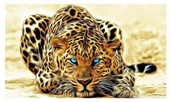 Leopard på jakt - GemPaint sett | Skanto