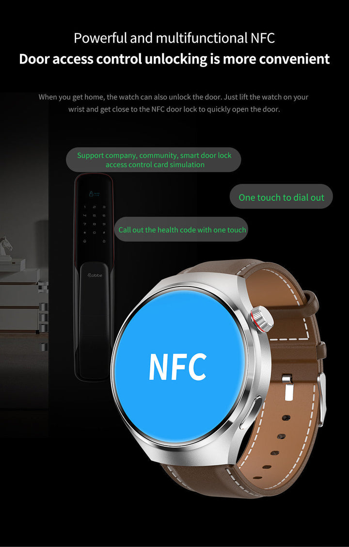Skanto |  Gt4 Pro Smartwatch For Menn: Ip68 Nfc Gps Tracker, Amoled 360*360 Hd-Skjerm, Hjertefrekvens, Bluetooth-Samtale Begrenset Utgave