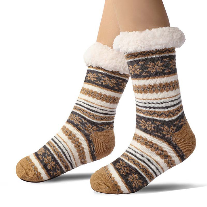 Skanto | Snøflak Ultra-tykke Cashmere Tøfler Hjem Sokker