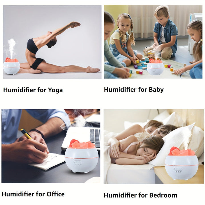 Skanto | Saltlampe diffusor - 3-i-1 essensiell oljediffusor, Himalayasaltlamper & luftfukter