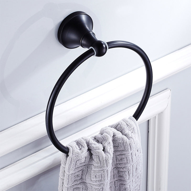 Skanto | Metallbaderom sett 4-delt Tradisjonell stil Svart badeaccessoriesett