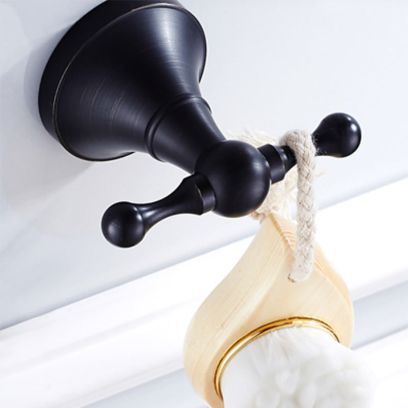 Skanto | Metallbaderom sett 4-delt Tradisjonell stil Svart badeaccessoriesett