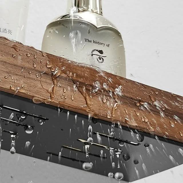 Skanto | No-Drill Solid Wood Baderom Vegg Regal
