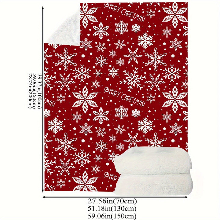 FestiveSnuggle - Luksus Jule Fleece Teppe for Høytiden Skanto