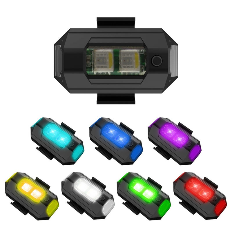 Skanto | 7 farger LED fly strobelys & USB-lading