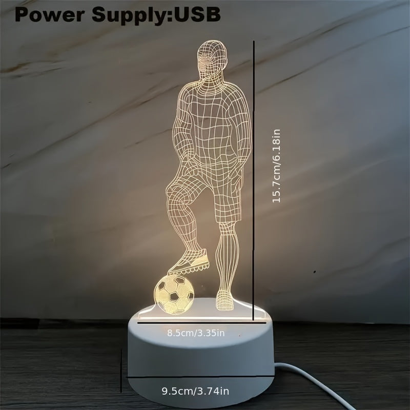 Skanto | Fotballspiller 3D Lampe – For en sporty atmosfære