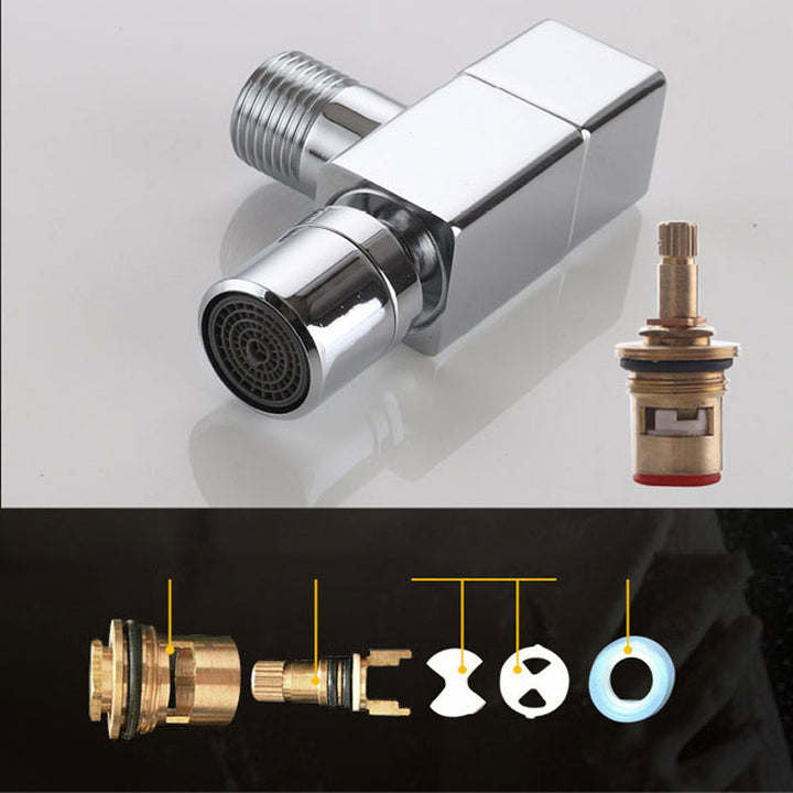 Skanto | Moderne Vegghengt Baderomsbatteri Knott Håndtak Solid Messing Rundt Batteri
