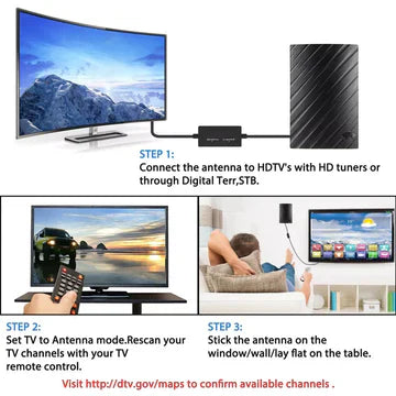 Skanto | Langdistanse Innendørs HDTV 4K Digital Antenne 600 Miles