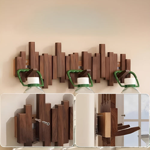 Stilig tre garderobe – FleksiSkantoe magnetiske kroker for mer organisering | Ideell for soverom | Skanto