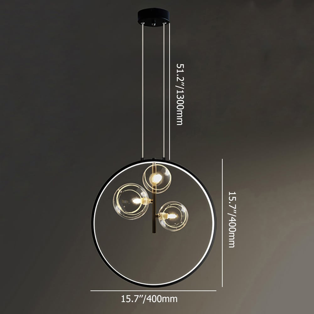 Skanto | LumoGlobe – Minimalistisk svart pendellampe med glass LED-globe