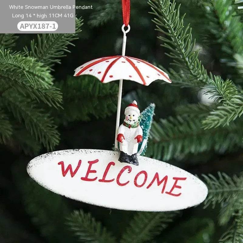 Skanto | Nordic Iron Christmas Hot Air Balloon Parachute Pendant Creative Decorations Tree Charms Hangings