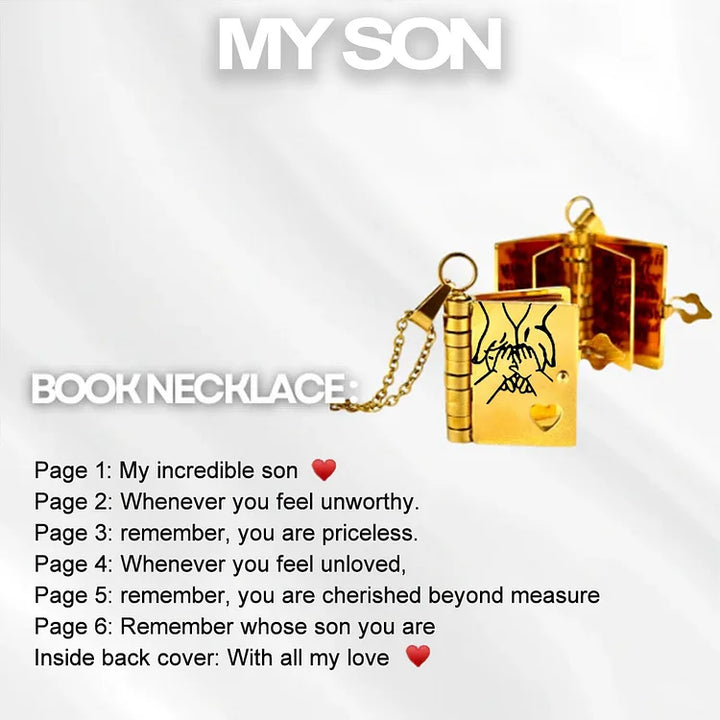 Skanto | Memory Book Hanger Necklace – Symbolsk Smykke med Kjærlig Budskap