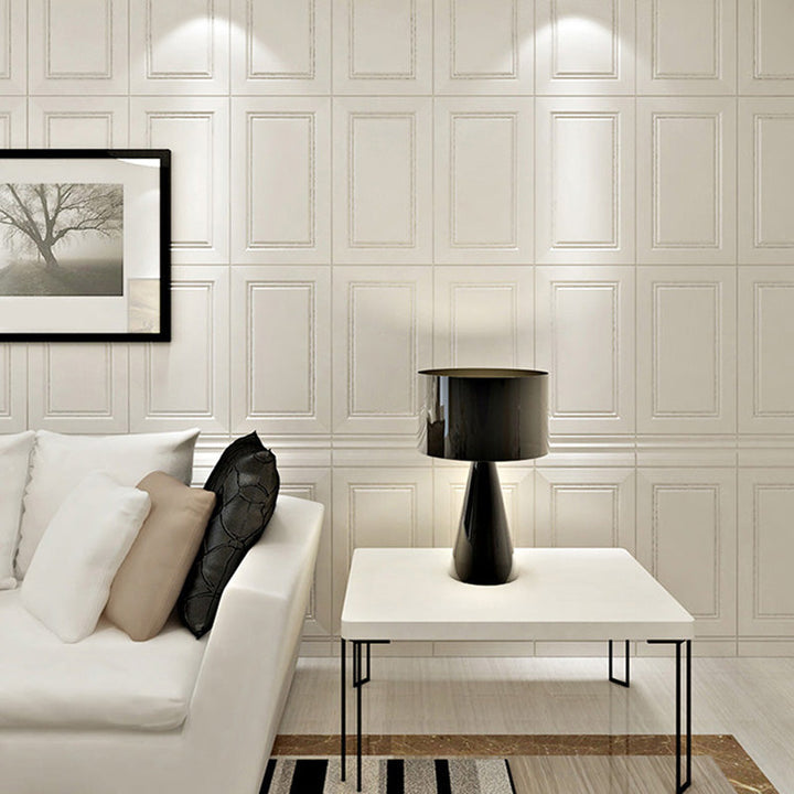 Moderne stil innvendig veggkledning, selvklebende, geometrisk teksturert veggbelegg