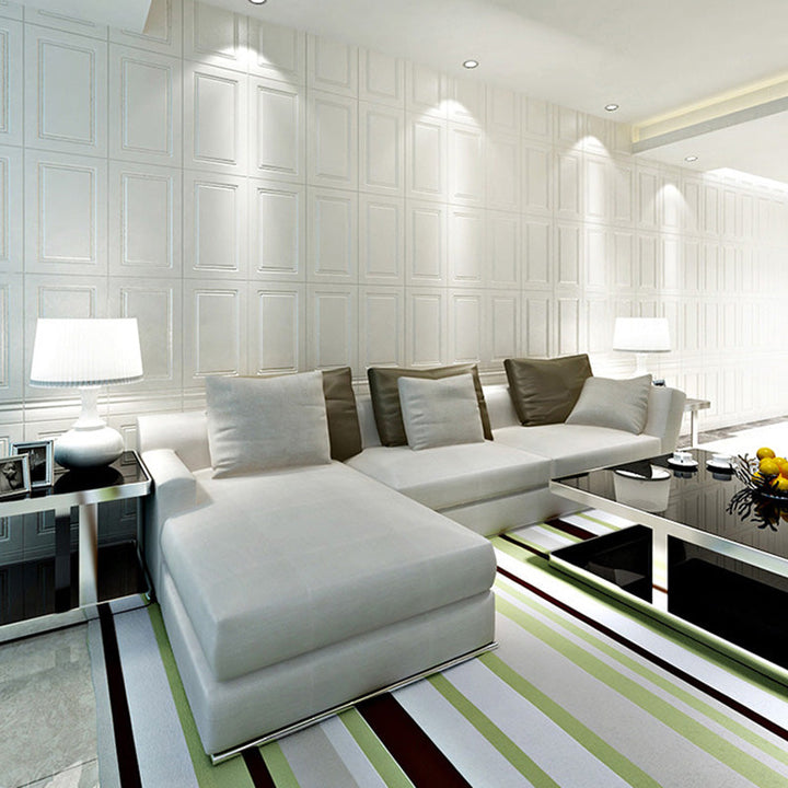 Moderne stil innvendig veggkledning, selvklebende, geometrisk teksturert veggbelegg