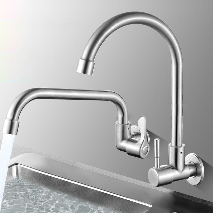 Moderne brokran, 304 rustfritt stål, knotthåndtak, svingbar tut, veggmontert kran