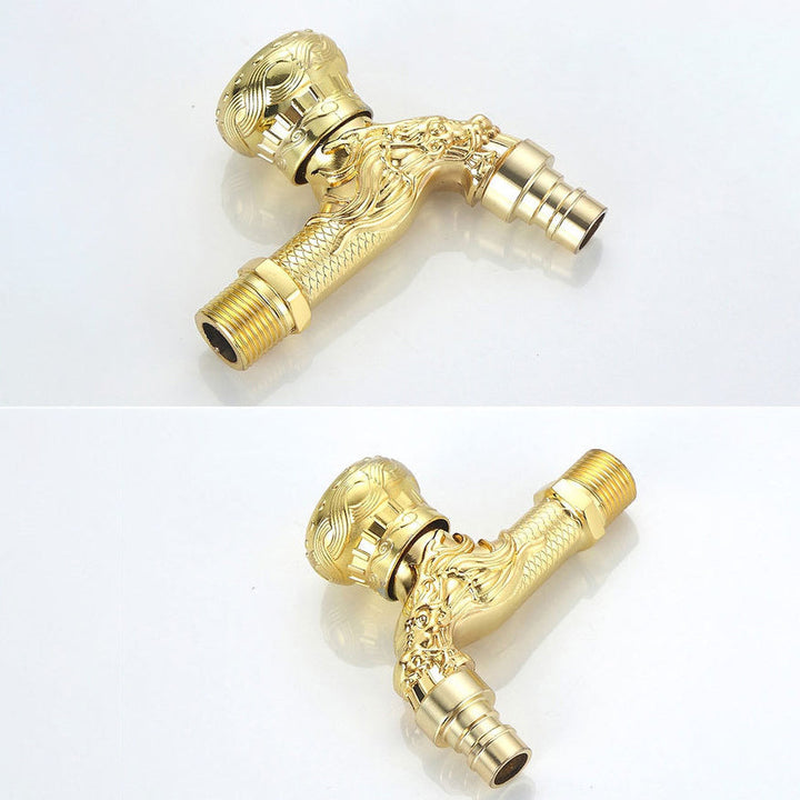 Skanto | Vintage Classic Faucet Water Lock Single Handle Dragon Engraving Wall Mounted Faucet