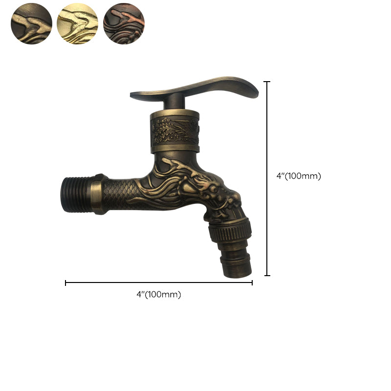 Skanto | Vintage Classic Faucet Water Lock Single Handle Dragon Engraving Wall Mounted Faucet