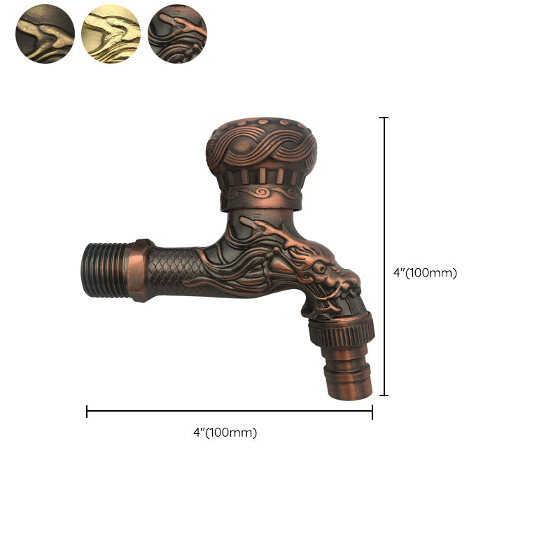 Skanto | Vintage Classic Faucet Water Lock Single Handle Dragon Engraving Wall Mounted Faucet