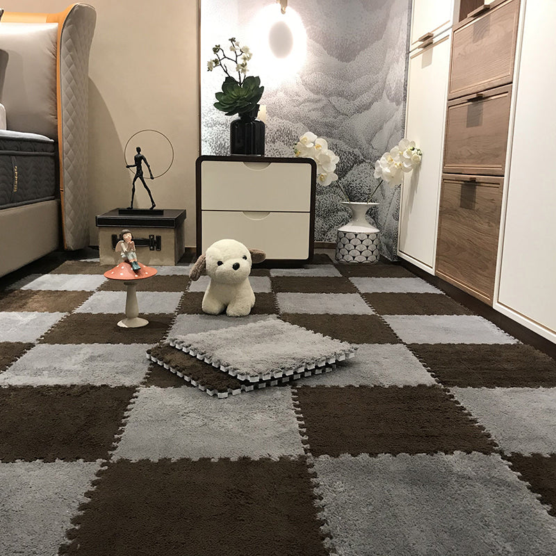 Skanto | Fargefading Resistant Teppeflis Solid Color Interlocking Teppeflis