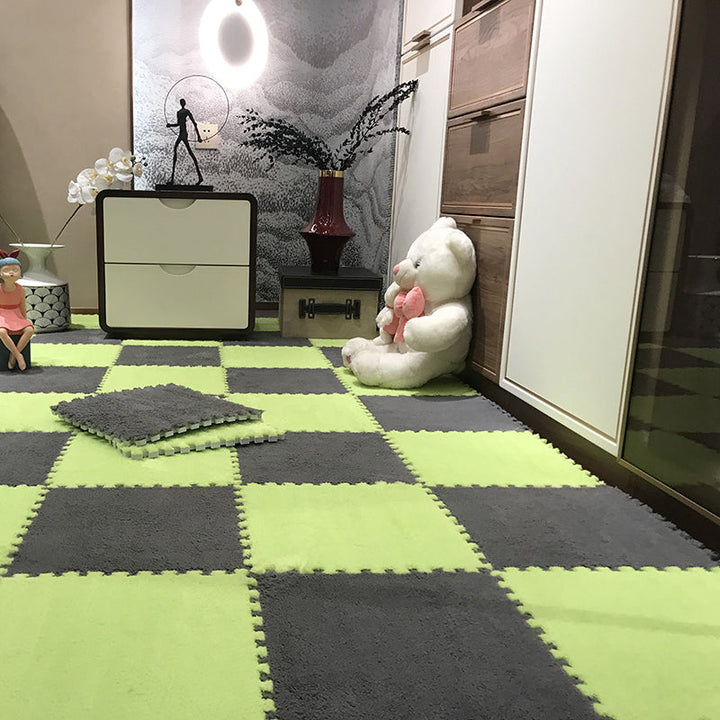 Skanto | Fargefading Resistant Teppeflis Solid Color Interlocking Teppeflis