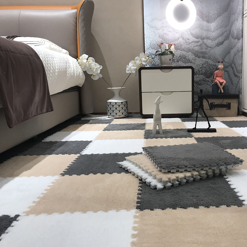 Skanto | Fargefading Resistant Teppeflis Solid Color Interlocking Teppeflis