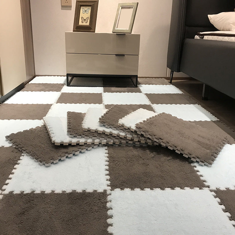 Skanto | Fargefading Resistant Teppeflis Solid Color Interlocking Teppeflis
