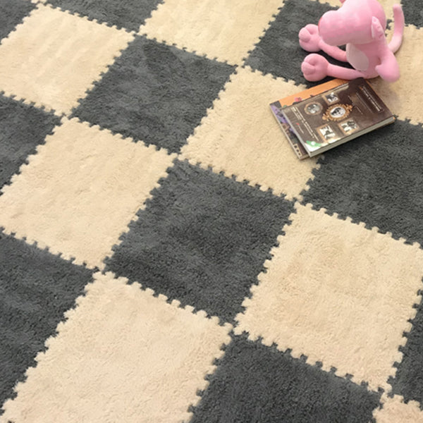 Skanto | Fargefading Resistant Teppeflis Solid Color Interlocking Teppeflis