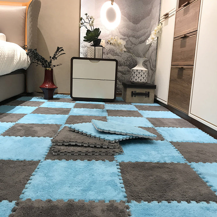 Skanto | Fargefading Resistant Teppeflis Solid Color Interlocking Teppeflis