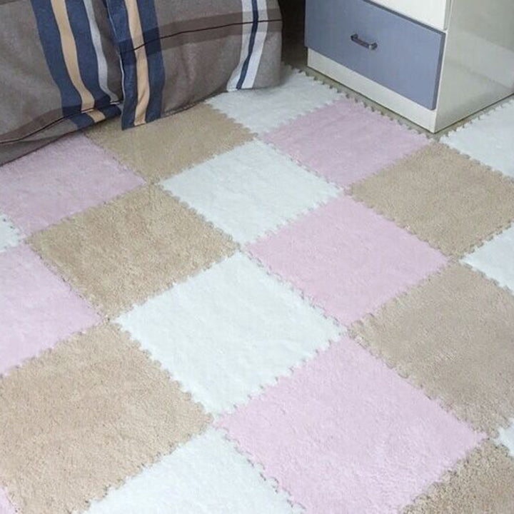 Skanto | Fargefading Resistant Teppeflis Solid Color Interlocking Teppeflis