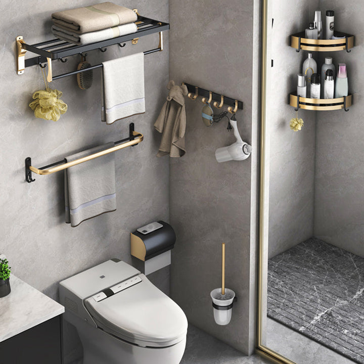 Skanto | Svart & Messing Badesett Moderne Stil Badeaccessoirer Som Individuelt Stykke Eller Som Sett