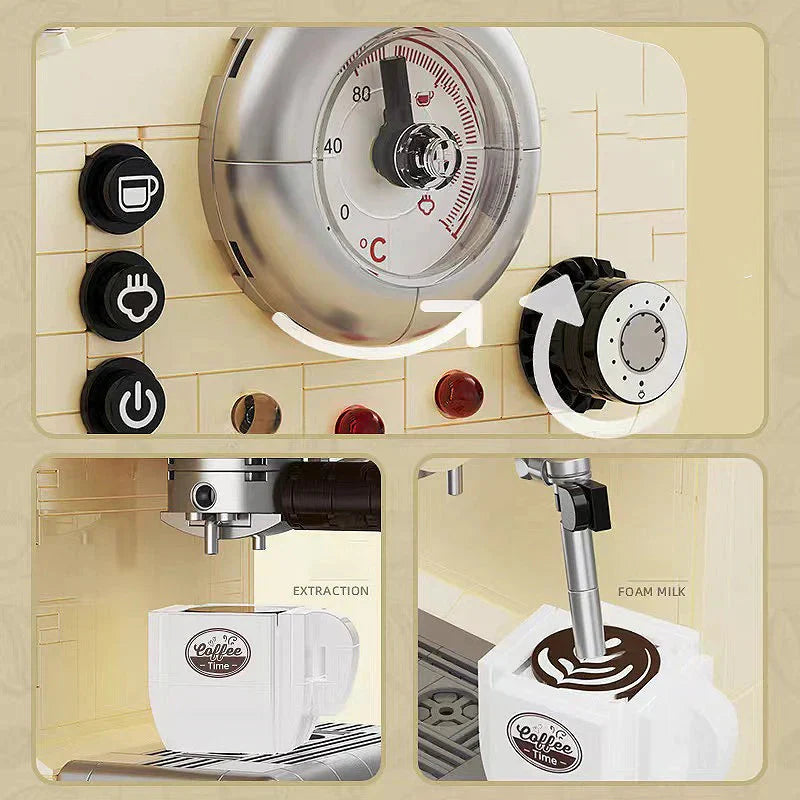 Skanto | 678PCS Kreativ Serie Klassisk Kaffemaskin Byggeklosser Automatisk Drikkemaskin Modell Byggeleker Gave til Barn