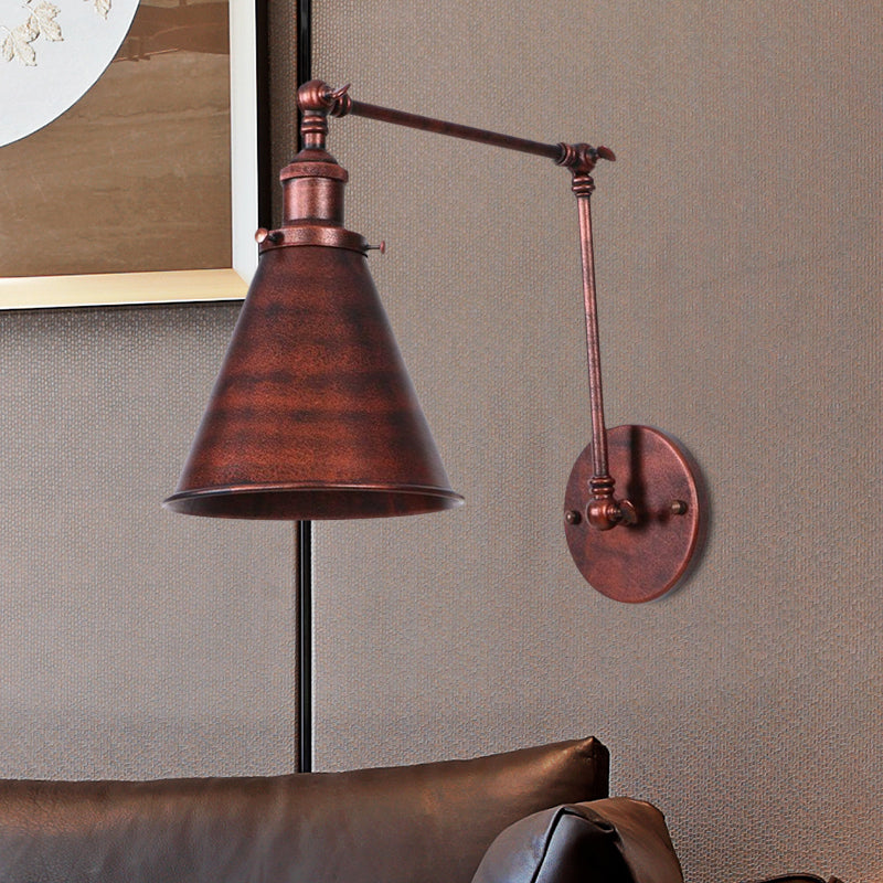 IndustrialFarm – Vegglampe i Svart/Rust med Rustikk Stil Skanto