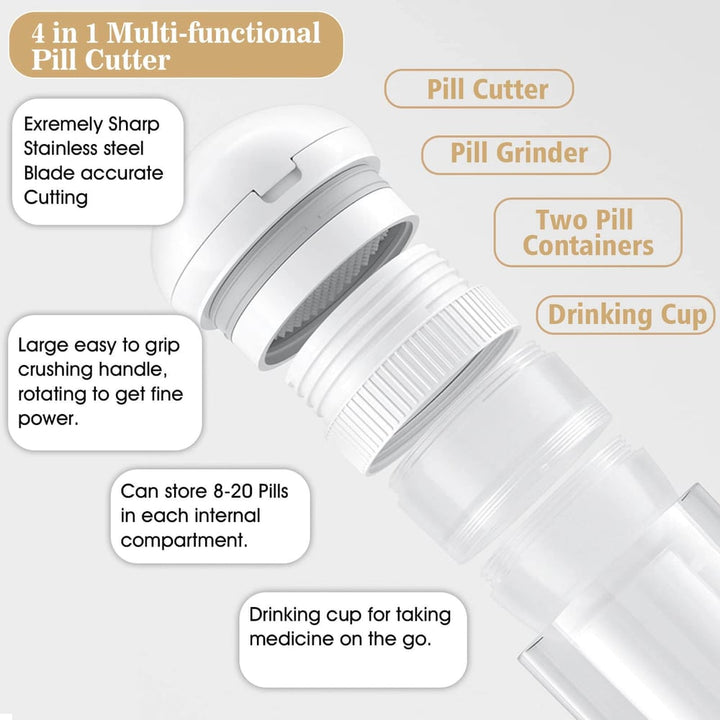 Pill cutter with dispenser | Skanto