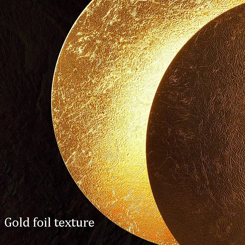 Skanto | GoldVeil - Nordisk Moderne Kreativitet Soverom Eclipse LED Kunst Vegglampe